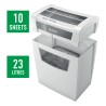 Distrugator manual documente Leitz IQ Home Office, 10 coli, P4, cross-cut (tip confeti), cos 23 coli, alb, Leitz "80090000" (tim