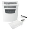 Distrugator manual documente Leitz IQ Home Office, 10 coli, P4, cross-cut (tip confeti), cos 23 coli, alb, Leitz "80090000" (tim