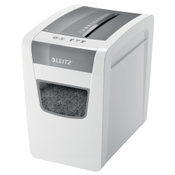 Distrugator manual documente Leitz IQ Home Office Slim, 10 coli, P4, cross-cut (tip confeti), cos 23 coli, alb, Leitz "80010000"