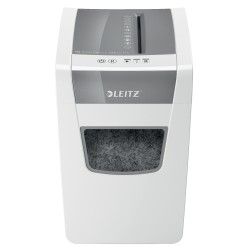 Distrugator manual documente Leitz IQ Home Office Slim, 10 coli, P4, cross-cut (tip confeti), cos 23 coli, alb, Leitz "80010000"