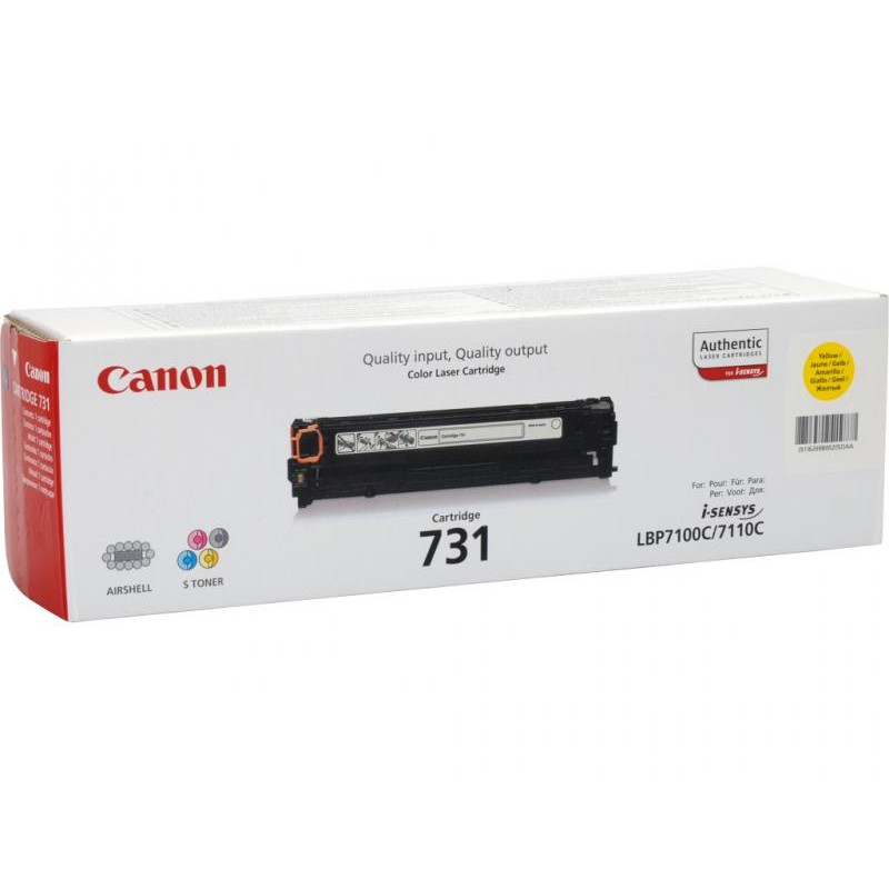 Toner Original Canon Yellow, CRG-731Y, pentru LBP-7100|LBP-7110|MF-8230|MF-8280|MF-623|MF-628, 1.5K, (timbru verde 1.2 lei) , "C
