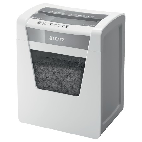 Distrugator manual documente Leitz IQ Office, 15 coli, P4, cross-cut (tip confeti), cos 23 coli, alb, Leitz "80030000" (timbru v