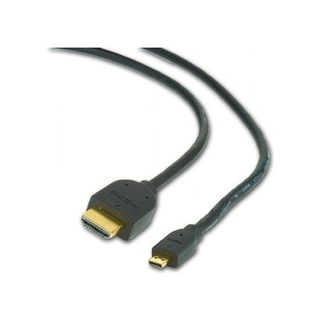 CABLU video GEMBIRD, adaptor HDMI (T) la Micro-HDMI (T), 1.8m, conectori auriti, negru, "CC-HDMID-6" (timbru verde 0.18 lei)