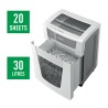 Distrugator manual documente Leitz IQ Office Pro, 20 coli, P4, cross-cut (tip confeti), cos 30 coli, alb, Leitz "80060000" (timb