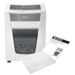 Distrugator manual documente Leitz IQ Office Pro, 20 coli, P4, cross-cut (tip confeti), cos 30 coli, alb, Leitz "80060000" (timb