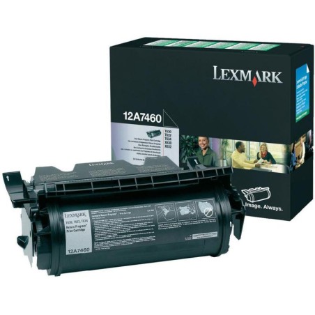 Toner Original Lexmark Black, 12A7460, pentru Optra T630|Optra T632|Optra T634|Optra X632|X630, 5K, (timbru verde 1.2 lei) , "12