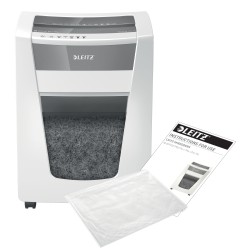 Distrugator manual documente Leitz IQ Office Pro,  7 coli, P5+, micro-cut (tip particulei), cos 30 coli, alb, Leitz "80040000" (