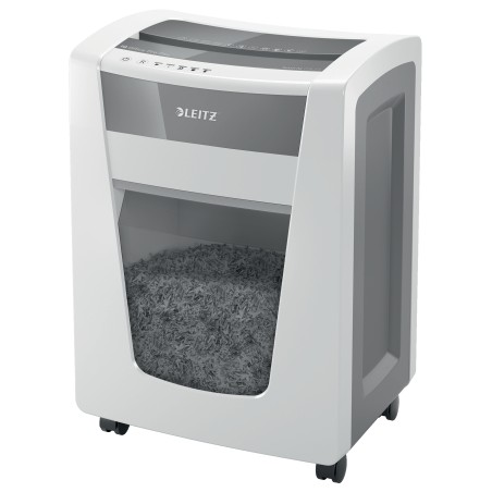 Distrugator manual documente Leitz IQ Office Pro,  5 coli, P6+, micro-cut (tip particulei), cos 30 coli, alb, Leitz "80100000" (