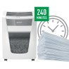 Distrugator manual documente Leitz IQ Office Pro,  5 coli, P6+, micro-cut (tip particulei), cos 30 coli, alb, Leitz "80100000" (