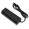 HUB extern SPACER, porturi USB: USB 3.0 x 4, Port USB Quick Charge x 1, conectare prin USB 3.0, Alimentare retea 220V,negru, "SP
