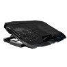 STAND SPACER notebook 17" Gaming, sita metal, Airflow: 72CFM, 2xfan 12.5cm, 2xfan 7cm, led blue, 2xUSB, Turatie reglabila, black