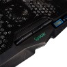 STAND SPACER notebook 17" Gaming, sita metal, Airflow: 72CFM, 2xfan 12.5cm, 2xfan 7cm, led blue, 2xUSB, Turatie reglabila, black