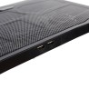 STAND SPACER notebook 17" Gaming, sita metal, Airflow: 72CFM, 2xfan 12.5cm, 2xfan 7cm, led blue, 2xUSB, Turatie reglabila, black