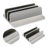 STAND SPACER vertical, notebook 14/17", dublu, protectie impotriva zgarieturilor, latime ajustabila, argintiu, aluminiu sablat, 