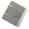 STAND SPACER vertical, notebook 14/17", dublu, protectie impotriva zgarieturilor, latime ajustabila, argintiu, aluminiu sablat, 