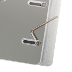 STAND SPACER vertical, notebook 14/17", dublu, protectie impotriva zgarieturilor, latime ajustabila, argintiu, aluminiu sablat, 