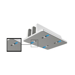 STAND SPACER vertical, notebook 14/17", dublu, protectie impotriva zgarieturilor, latime ajustabila, argintiu, aluminiu sablat, 