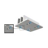 STAND SPACER vertical, notebook 14/17", dublu, protectie impotriva zgarieturilor, latime ajustabila, argintiu, aluminiu sablat, 