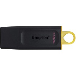 MEMORIE USB 3.2 KINGSTON 128 GB, cu capac, carcasa plastic, negru, "DTX/128GB" (timbru verde 0.03 lei)
