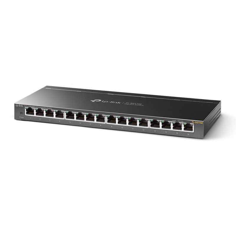 SWITCH TP-LINK  16 porturi Gigabit. carcasa metalica "TL-SG116E"(timbru verde 2 lei)
