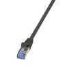 PATCH CORD S/FTP LOGILINK Cat7, LSZH, cupru, 600MHz, mufe RJ45 Cat6a, 50 m, black, AWG26, dublu ecranat "CQ4143S" (timbru verde 
