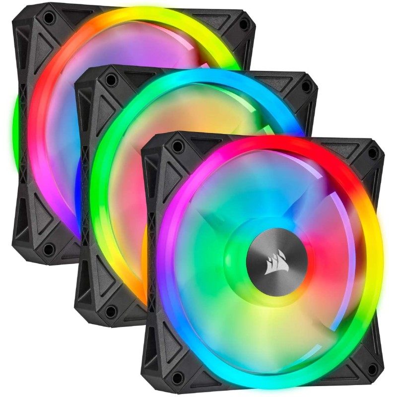 VENTILATOR CORSAIR, pt PC, 120 mm, 1500 rpm, LED RGB, pack 3 ventilatoare, "CO-9050098-WW"