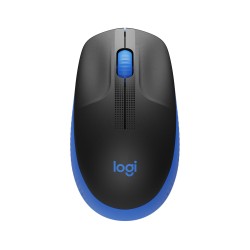 MOUSE LOGITECH, "M190", PC sau NB, wireless, 2.4GHz, optic, 1000 dpi, butoane/scroll 3/1, , negru / albastru, 45507171 "910-0059