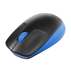 MOUSE LOGITECH, "M190", PC sau NB, wireless, 2.4GHz, optic, 1000 dpi, butoane/scroll 3/1, , negru / albastru, 45507171 "910-0059