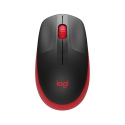 MOUSE LOGITECH, "M190", PC sau NB, wireless, 2.4GHz, optic, 1000 dpi, butoane/scroll 3/1, , negru / rosu, 45507061 "910-005908" 