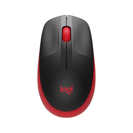 MOUSE LOGITECH, "M190", PC sau NB, wireless, 2.4GHz, optic, 1000 dpi, butoane/scroll 3/1, , negru / rosu, 45507061 "910-005908" 