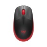 MOUSE LOGITECH, "M190", PC sau NB, wireless, 2.4GHz, optic, 1000 dpi, butoane/scroll 3/1, , negru / rosu, 45507061 "910-005908" 