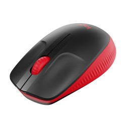 MOUSE LOGITECH, "M190", PC sau NB, wireless, 2.4GHz, optic, 1000 dpi, butoane/scroll 3/1, , negru / rosu, 45507061 "910-005908" 