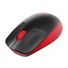 MOUSE LOGITECH, "M190", PC sau NB, wireless, 2.4GHz, optic, 1000 dpi, butoane/scroll 3/1, , negru / rosu, 45507061 "910-005908" 