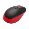 MOUSE LOGITECH, "M190", PC sau NB, wireless, 2.4GHz, optic, 1000 dpi, butoane/scroll 3/1, , negru / rosu, 45507061 "910-005908" 