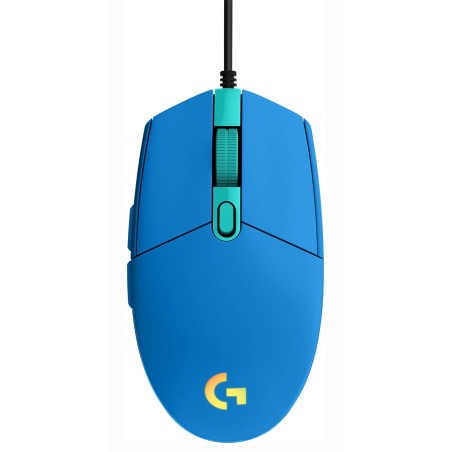 MOUSE LOGITECH, "G102 LIGHTSYNC", gaming, cu fir, USB, optic, 8000 dpi, butoane/scroll 6/1, iluminare, butoane programabile, alb