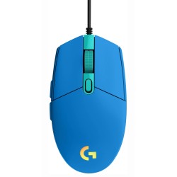 MOUSE LOGITECH, "G102 LIGHTSYNC", gaming, cu fir, USB, optic, 8000 dpi, butoane/scroll 6/1, iluminare, butoane programabile, alb
