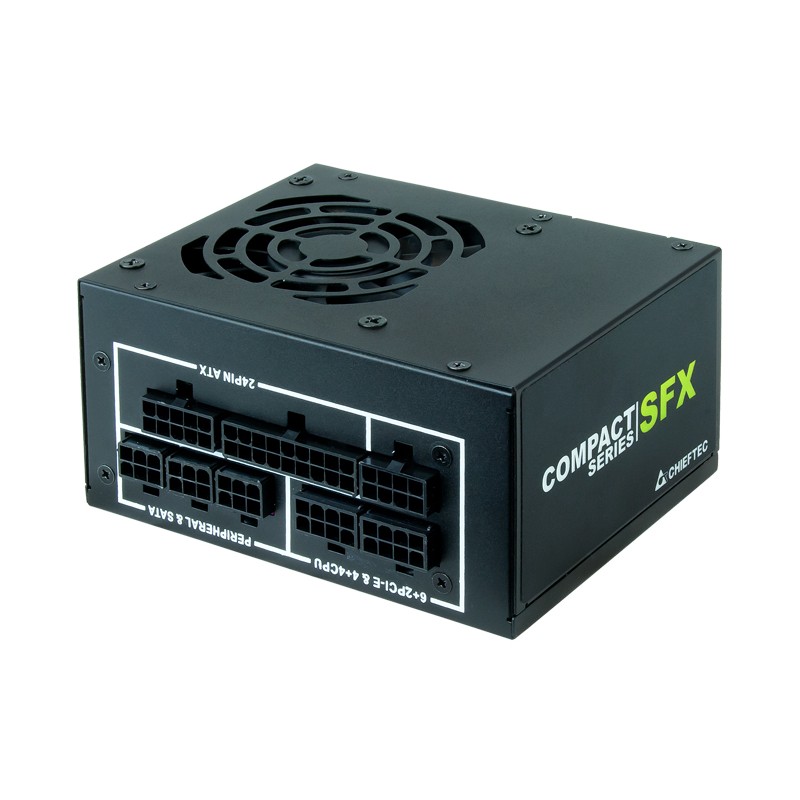 SURSA Chieftec Compact 550 W, modulara, certificare 80 Plus Gold, ventilator 80 mm x 1, PCI-E 6+2 pin x 2, SATA x 6, "CSN-550C" 