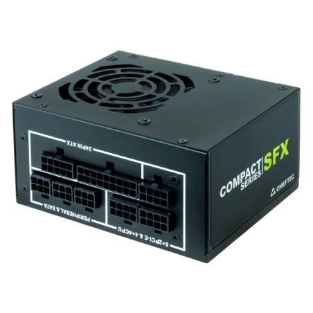 SURSA Chieftec Compact 550 W, modulara, certificare 80 Plus Gold, ventilator 80 mm x 1, PCI-E 6+2 pin x 2, SATA x 6, "CSN-550C" 