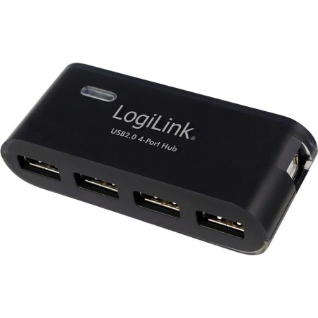 HUB extern LOGILINK, porturi USB: USB 2.0 x 4, conectare prin USB 2.0, alimentare retea 220 V, negru, "UA0085"  (timbru verde 0.