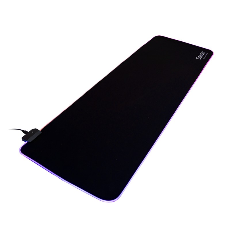 MousePAD RGB SPACER gaming, cauciuc si material textil, 900 x 300 x 3 mm, 1.8 m lungime cablu, negru "SP-PAD-GAME-RGB-B" 4650147