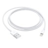 CABLU alimentare si date smartphone Apple, Lightning (T) la USB 2.0 (T), cauciuc, lungime 1 m, alb, "mxly2zm/a" (timbru verde 0.