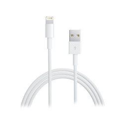 CABLU alimentare si date smartphone Apple, Lightning (T) la USB 2.0 (T), cauciuc, lungime 1 m, alb, "mxly2zm/a" (timbru verde 0.