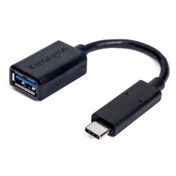 ADAPTOR KENSINGTON, pt. periferice, USB Type-C (T) la USB 3.0 (M), negru, "K33992WW" (include TV 0.06 lei)