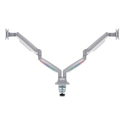 SUPORT de birou KENSINGTON, pt 2 TV/monitor plat, curbat, diag. max 32 inch, rotatie, inclinare, pivotare, orizontala, verticala
