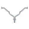 SUPORT de birou KENSINGTON, pt 2 TV/monitor plat, curbat, diag. max 32 inch, rotatie, inclinare, pivotare, orizontala, verticala