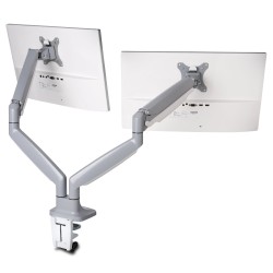 SUPORT de birou KENSINGTON, pt 2 TV/monitor plat, curbat, diag. max 32 inch, rotatie, inclinare, pivotare, orizontala, verticala