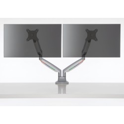 SUPORT de birou KENSINGTON, pt 2 TV/monitor plat, curbat, diag. max 32 inch, rotatie, inclinare, pivotare, orizontala, verticala