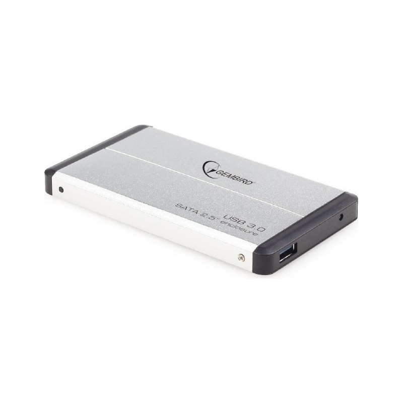 RACK extern GEMBIRD, pt HDD/SSD, 2.5 inch, S-ATA, interfata PC USB 3.0, aluminiu, argintiu, "EE2-U3S-2-S" (timbru verde 0.8 lei)