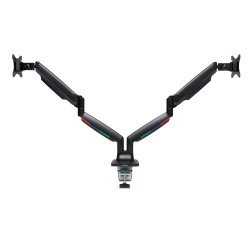 SUPORT de birou KENSINGTON, pt 2 TV/monitor plat, curbat, diag. max 34 inch, rotatie, inclinare, pivotare, orizontala, verticala