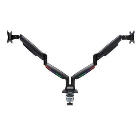 SUPORT de birou KENSINGTON, pt 2 TV/monitor plat, curbat, diag. max 34 inch, rotatie, inclinare, pivotare, orizontala, verticala